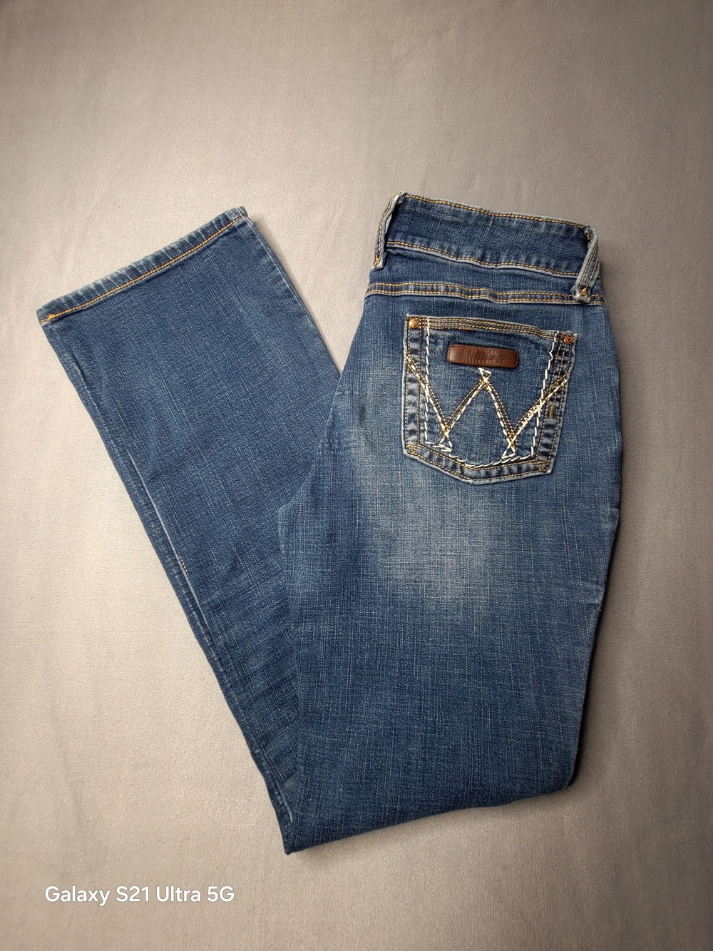 Wrangler Women's Blue Denim Bootcut Jeans Size 9/10 ×32